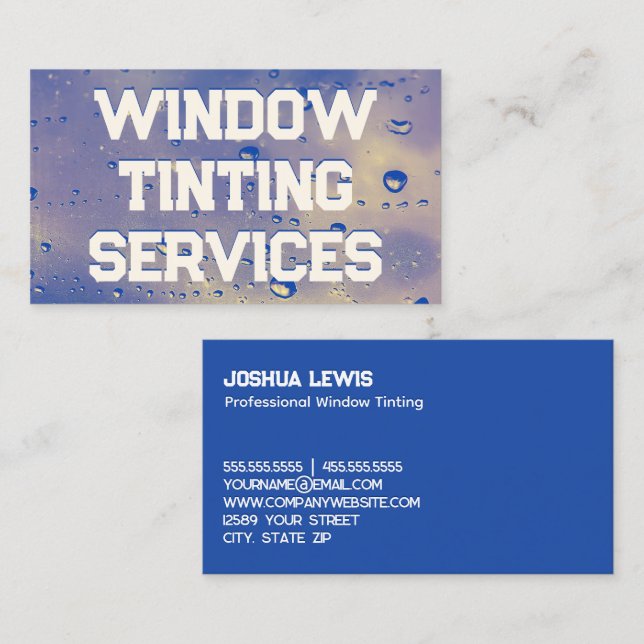 Window Tinting Business Card (Front/Back)