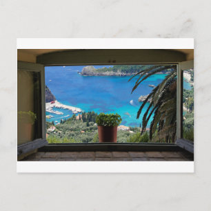 window to greece postcard
