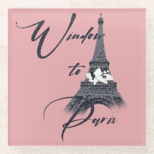 Window to Paris T-Shirt Keychain Hockey Puck USB C Glass Coaster