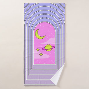 Window to the universe, esoteric cosmos digital ar bath towel