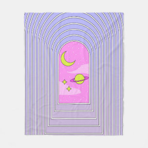 Window to the universe, esoteric cosmos digital ar fleece blanket