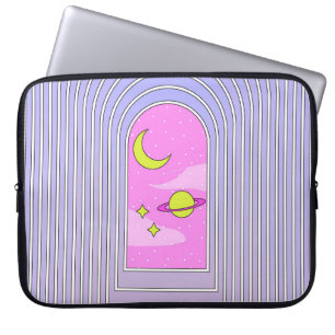 Window to the universe, esoteric cosmos digital ar laptop sleeve