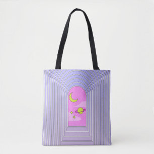 Window to the universe, esoteric cosmos digital ar tote bag