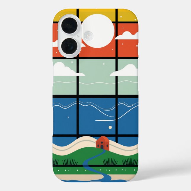 Window to the World: A Colourful Landscape Case-Mate iPhone Case (Back)