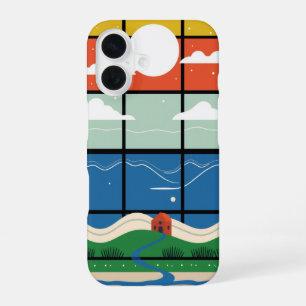 Window to the World: A Colourful Landscape iPhone 16 Case