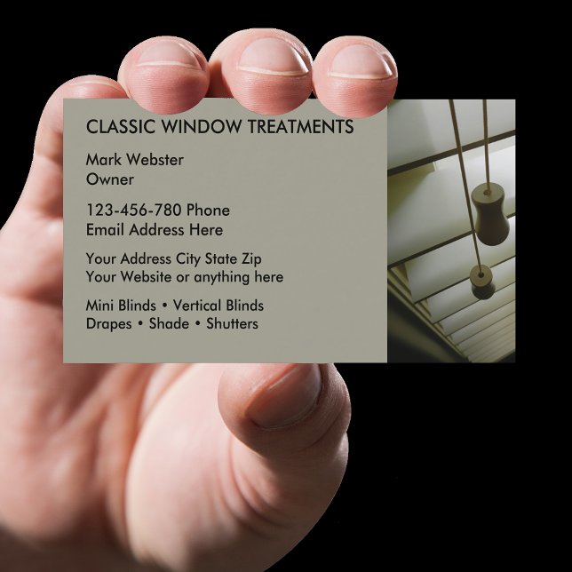 Window Treatments Business Cards (Creator Uploaded)