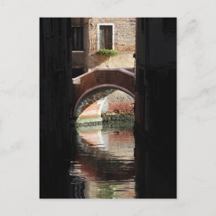 Window View Of Venice Bridge Postcard