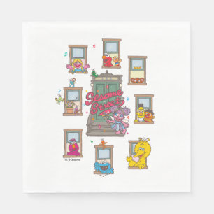 Window Vintage Art Napkin