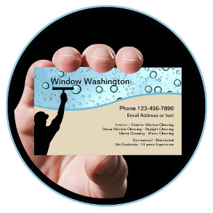 Window Washing And Cleaning Business Card