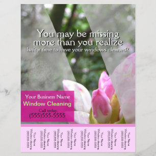 Window washing business glossy promo tear sheet