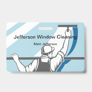 Window Washing Cleaning Staff Name Badges ID Badge