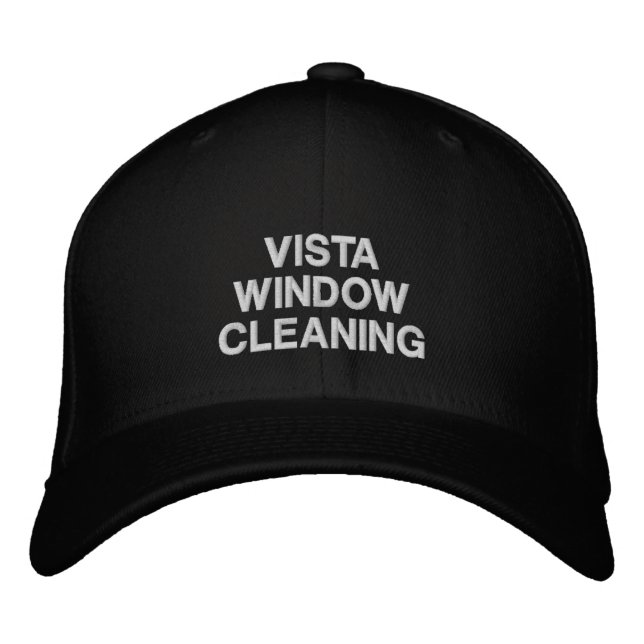 Window Washing Company Name White Stitching Embroidered Hat (Front)