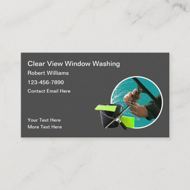 Window Washing Services Business Card (Front)