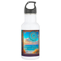 Window with Suncatcher Overlooking the Ocean