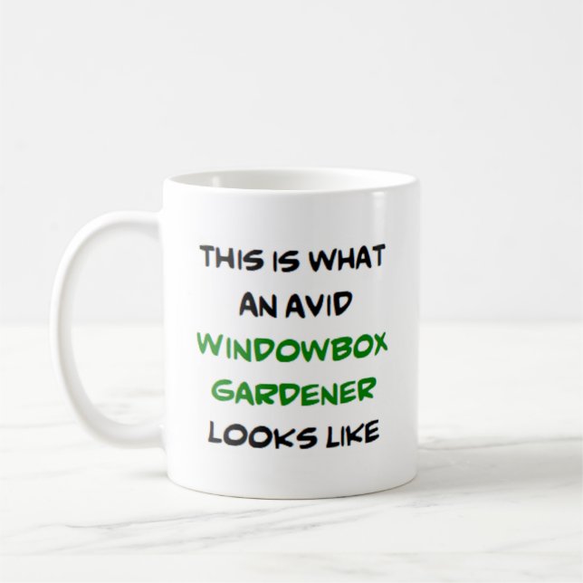 windowbox gardener, avid coffee mug (Left)