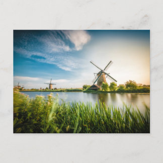 Windowmill on Rotterdam Lake, Holland Postcard