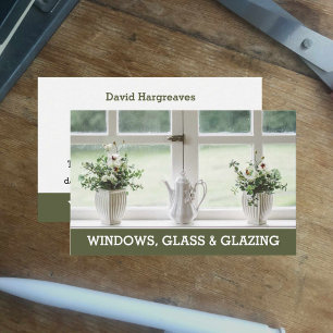 Windows and Glazing Business Card. Card
