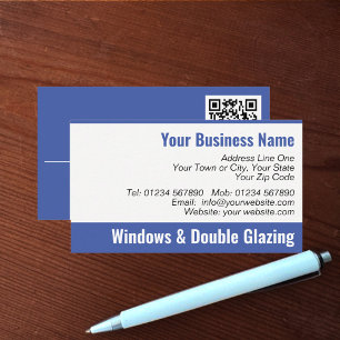 Windows & Double Glazing QR Code Business Card