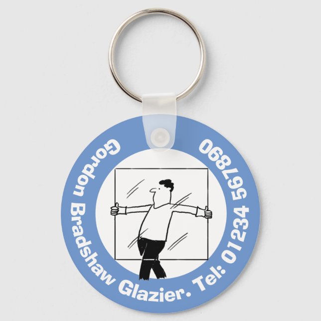 Windows Glass & Glazing for the Glazier. Key Ring (Front)