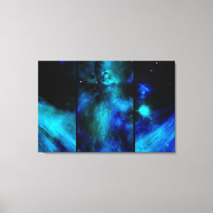 Windows in Space -Blue Nebula Canvas Print