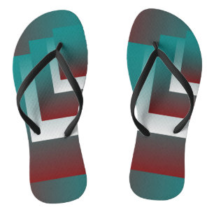 Windows in teal burgundy white thongs