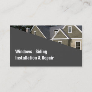 Windows Siding Contractor Construction Business Card