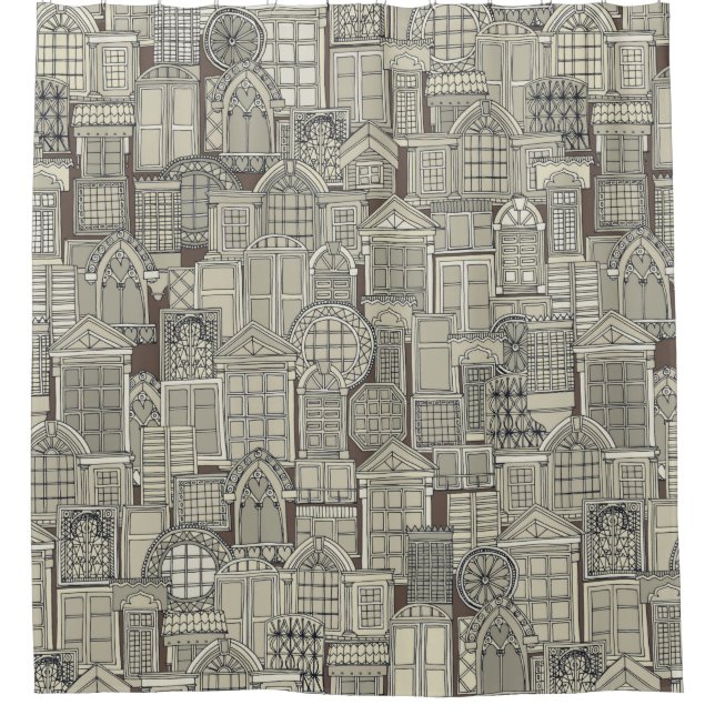 windows umber shower curtain (Front)