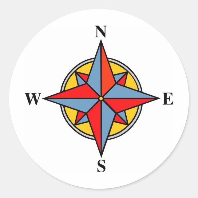 Windrose Classic Round Sticker (Front)