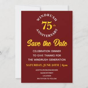 WINDRUSH 75 Generation Anniversary Save The Date