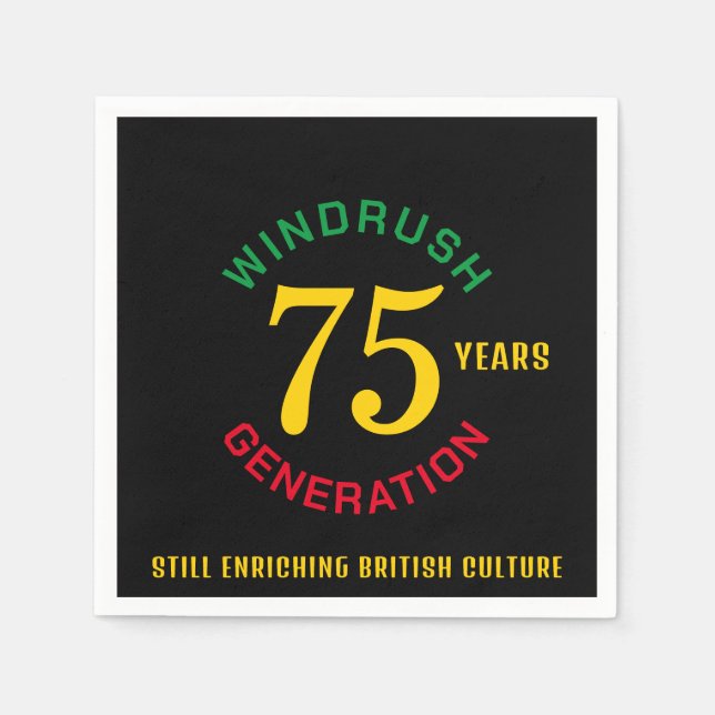 Windrush 75th Anniversary Napkin (Front)