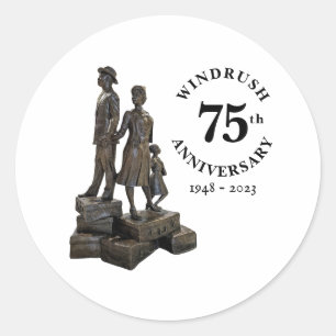 Windrush 75th Anniversary Statue Classic Round Sticker