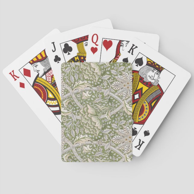 Windrush Pattern (by William Morris) Playing Cards (Back)