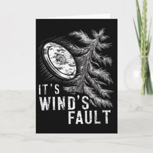 Winds Fault, Funny Vintage Disc Golf Card