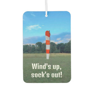 Wind's up,sock’s out, Photo, Funny, Aviation,Cool Car Air Freshener