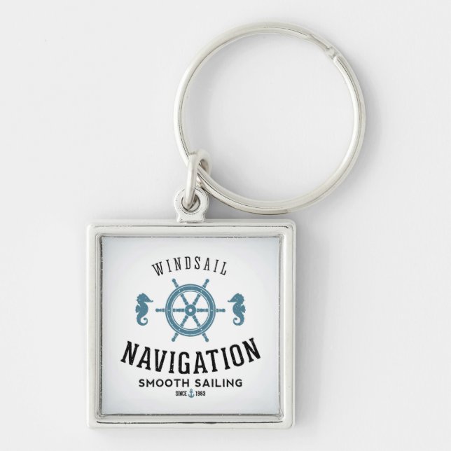 Windsail Navigation Poster Key Ring (Front)