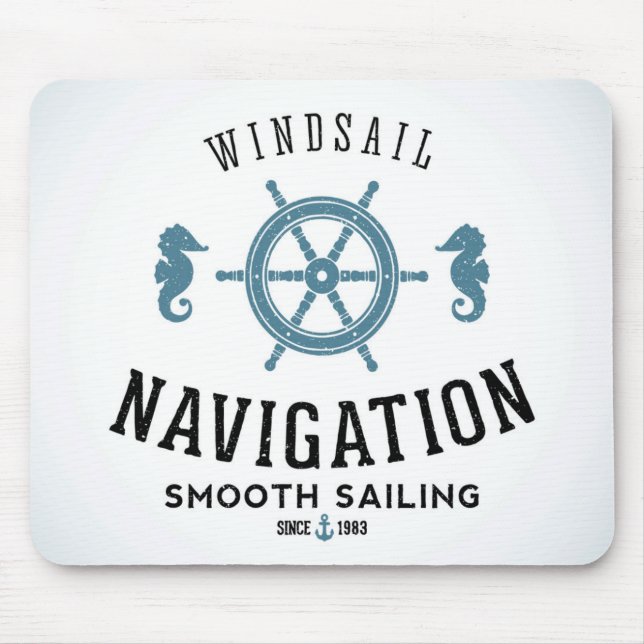 Windsail Navigation Poster Mouse Pad (Front)