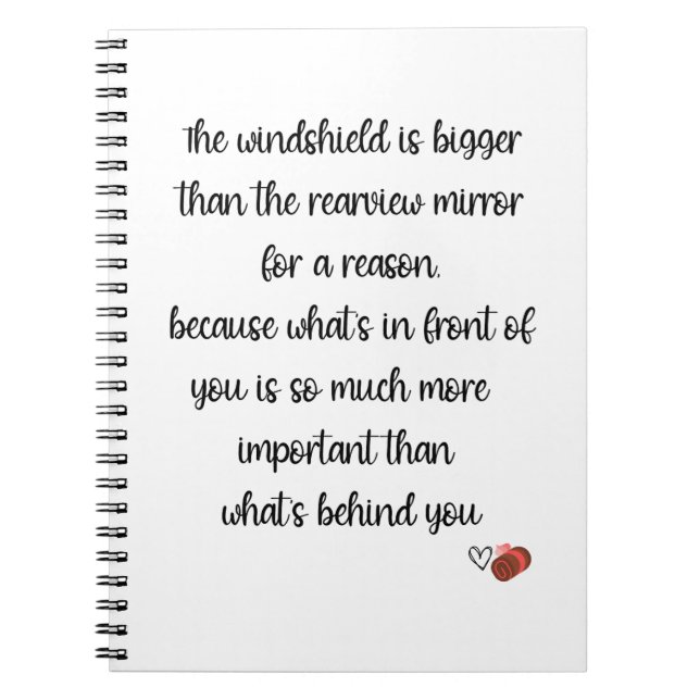Windshield is Bigger Than the Rearview -Jelly Roll Notebook (Front)