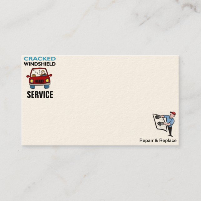 Windshield Repair Business Cards (Front)
