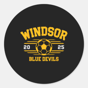 Windsor Blue Devils Soccer Byll 2025  Classic Round Sticker