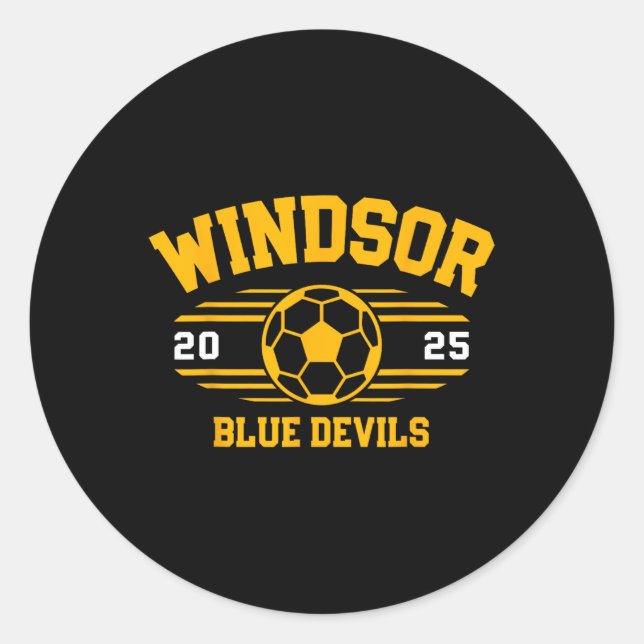 Windsor Blue Devils Soccer Byll 2025  Classic Round Sticker (Front)