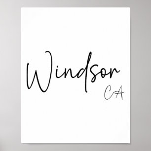 Windsor California Ca Retro Poster