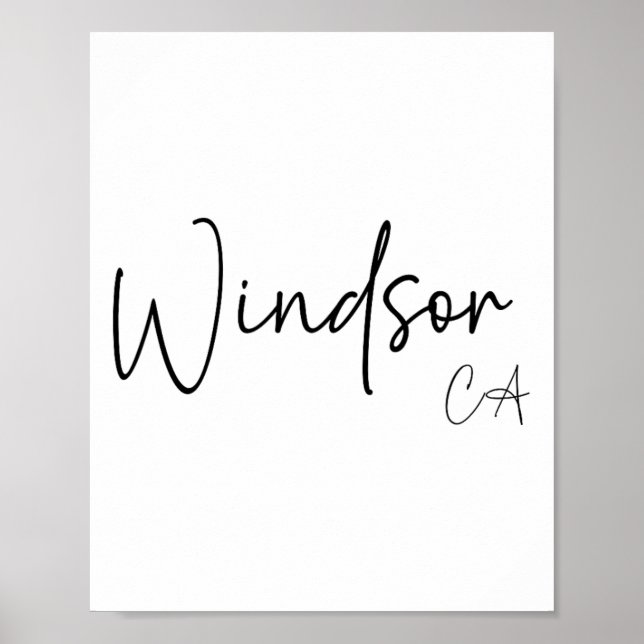 Windsor California Ca Retro  Poster (Front)