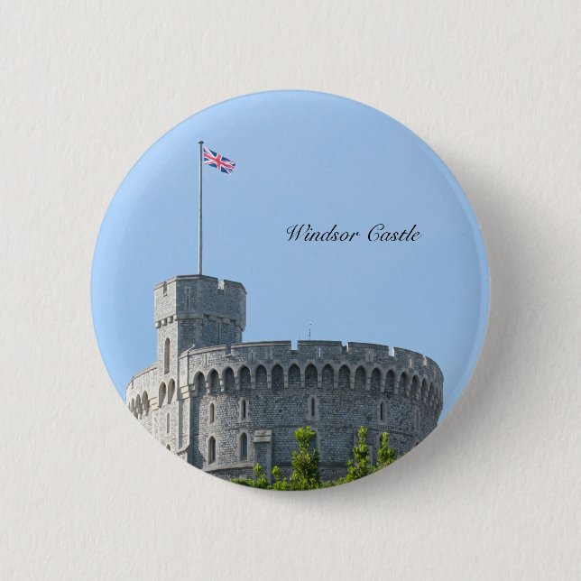 Windsor Castle 6 Cm Round Badge (Front)