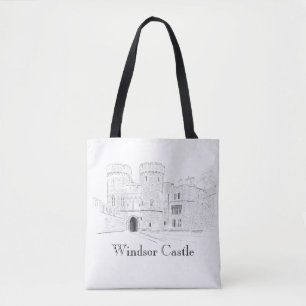 Windsor Castle Iconic Landmark Illustration Tote Bag