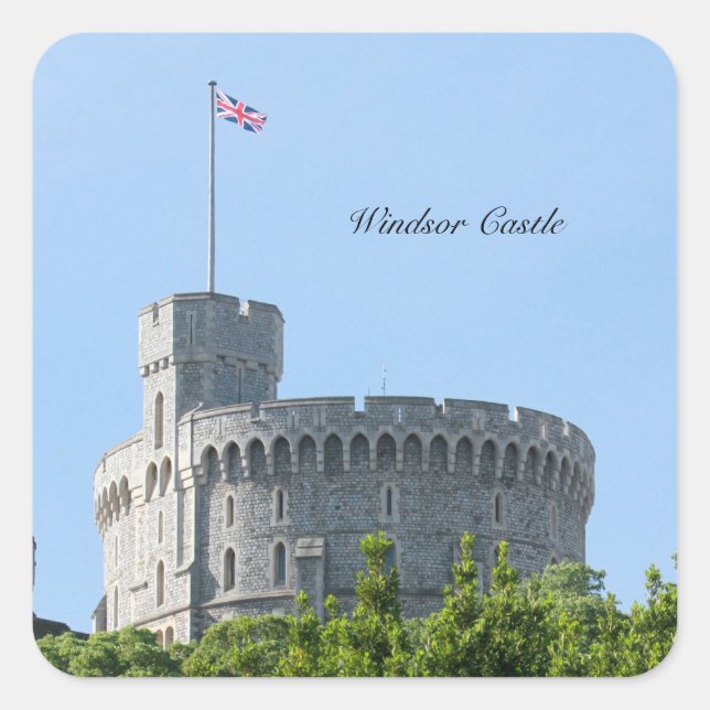 Windsor Castle Square Sticker (Front)