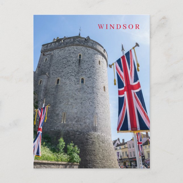 Windsor Castle tower view postcard (Front)