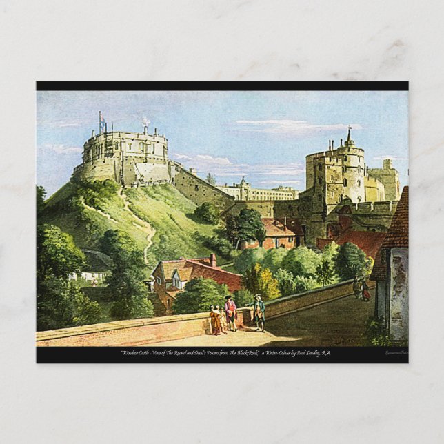 Windsor Castle Watercolor Painting Postcard! Postcard (Front)