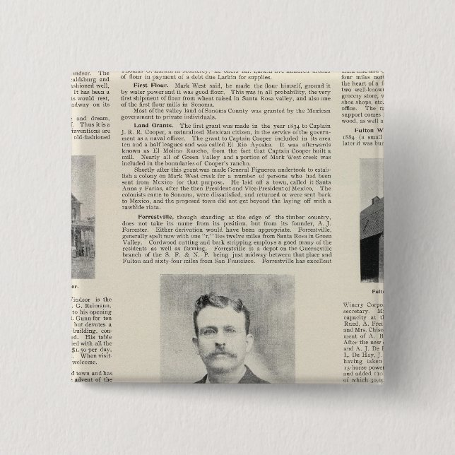 Windsor, Fulton, California 15 Cm Square Badge (Front)