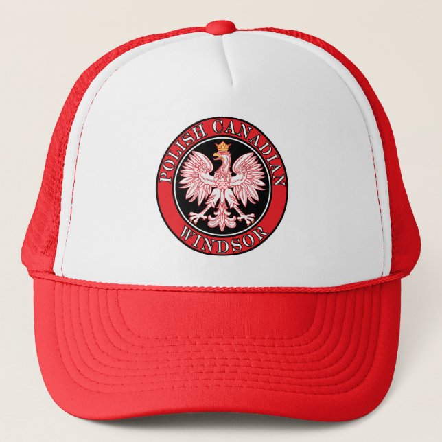 Windsor Polish Canadian Eagle Trucker Hat (Front)