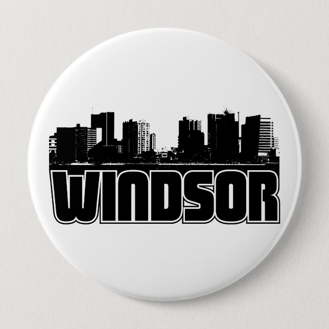 Windsor Skyline 10 Cm Round Badge (Front)